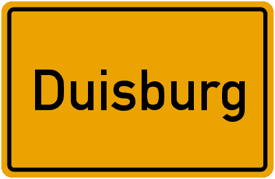 Ortsschild Duisburg