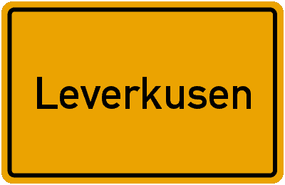 Ortsschild Leverkusen