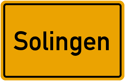 Ortsschild Solingen