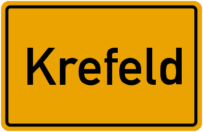 Ortsschild Krefeld